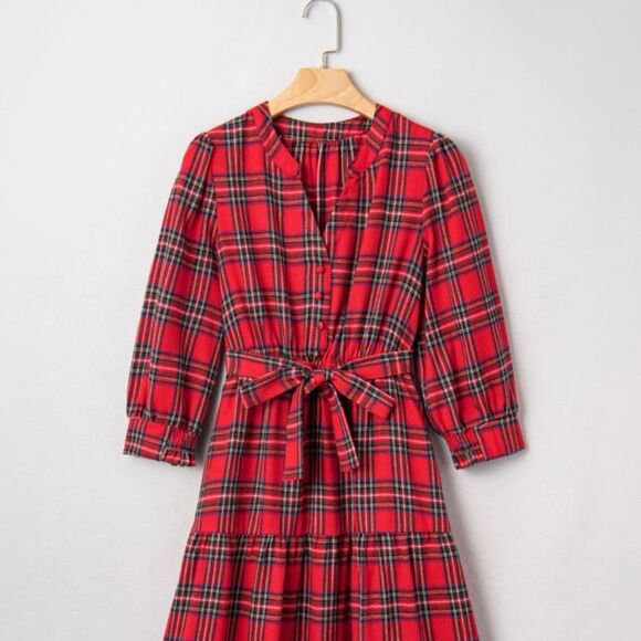 Ted Tartan Print Christmas Dress - Picture 2 of 5